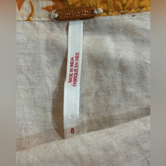 Women’s FREE PEOPLE Farrah drop waist maxi skirt- printed tiered combo. Size 8 - Picture 10 of 10